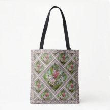 Tote Tasche mit schönen rosafarbenen Lilien