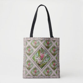 Tote Tasche mit schönen rosafarbenen Lilien