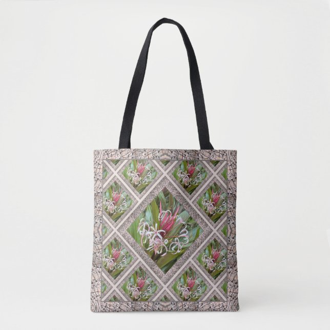 Tote Tasche mit schönen rosafarbenen Lilien (Vorderseite)