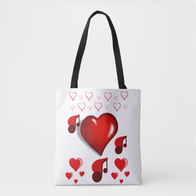 Tote Tasche Valentinstag Liebe Herzen (Vorderseite)