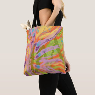 Tote Tasche/Yogasack. Abstrakter, farbiger Yogasac Tasche