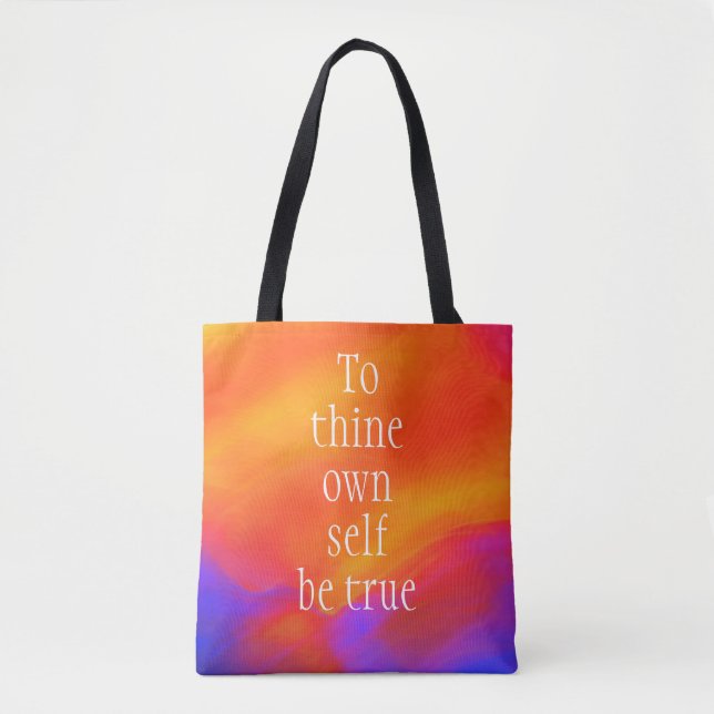 Tote Tasche "zu dir selbst wahr sein" von Jo Image (Vorderseite)