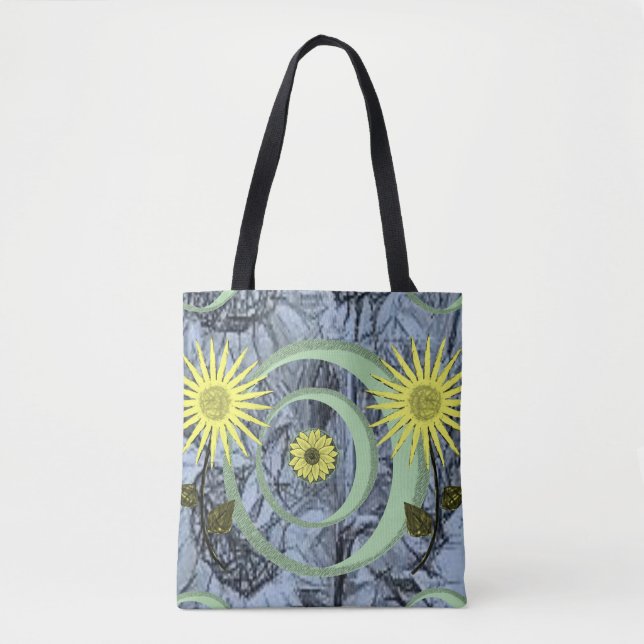 Tote-Tüten-Sonnenblumen Tasche (Vorderseite)