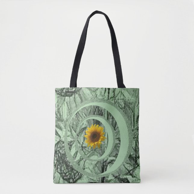 Tote-Tüten-Sonnenblumen Tasche (Vorderseite)