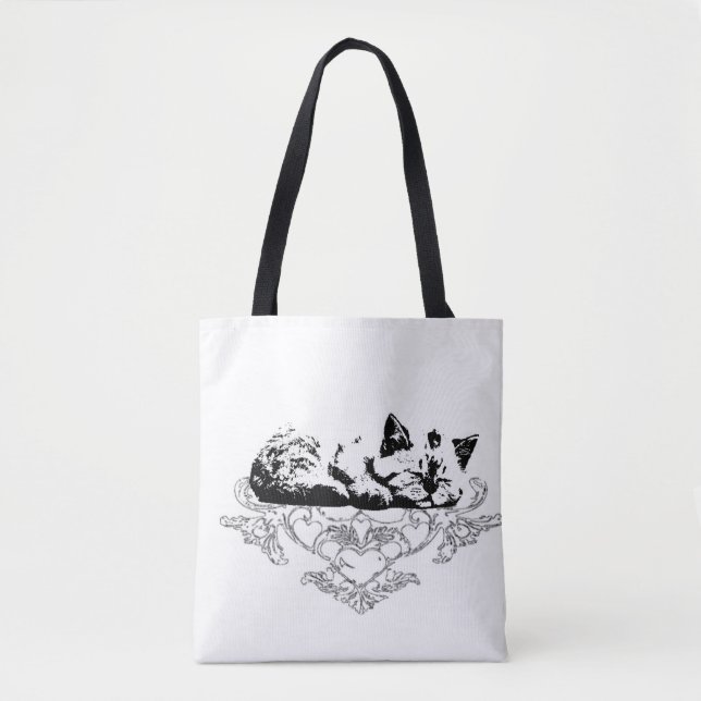 Tote with cat tasche (Vorderseite)