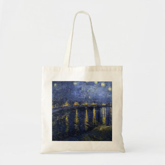ToteArt: Nacht Van Gogh "TheStarry über der Rhône Tragetasche