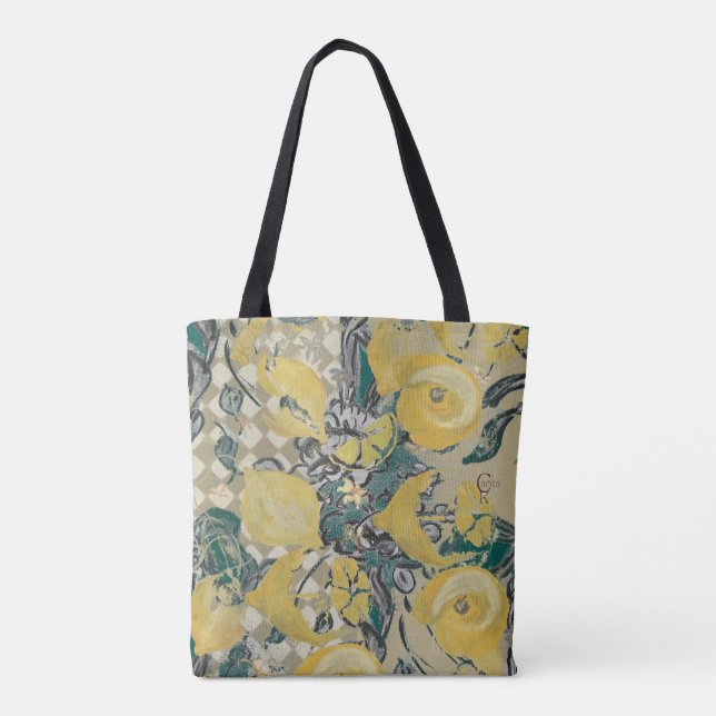 Totebag Shoppingväska Citron Tasche (Rückseite)