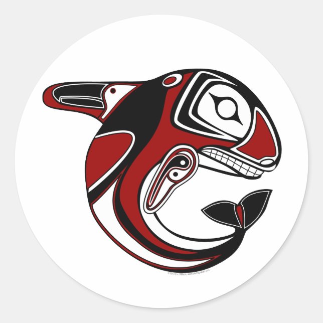 Totem-Aufkleber für Rotwale Runder Aufkleber (Vorderseite)