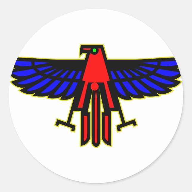 Totem der Thunderbird Runder Aufkleber (Vorderseite)