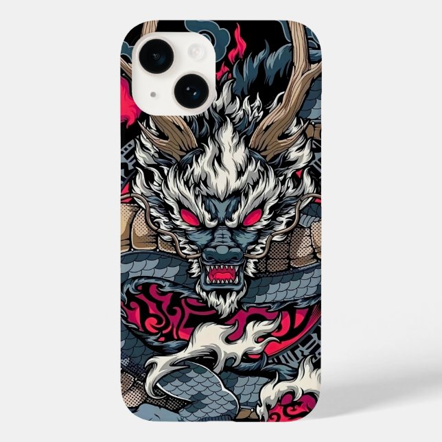 Totem des chinesischen Drachen, Tätowierkunst Case-Mate iPhone 14 Hülle (Rückseite)