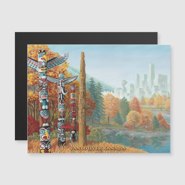 Totem-Kühlschrankmagnet der Vancouver Magnet-Karte Magnetkarte (Vorne/Hinten)