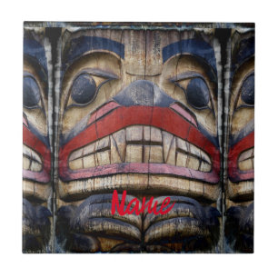 Totem Pole Face Thunder_Cove Fliese