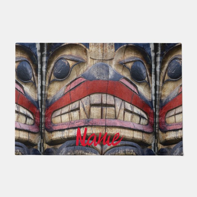 Totem Pole Face Thunder_Cove Fußmatte (Vorderseite)