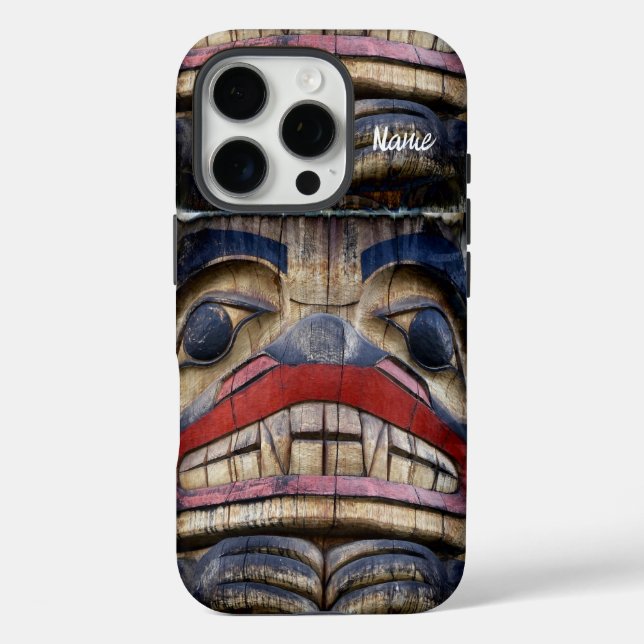 Totem Pole Face Thunder_Cove iPhone 16 Pro Hülle (Rückseite)