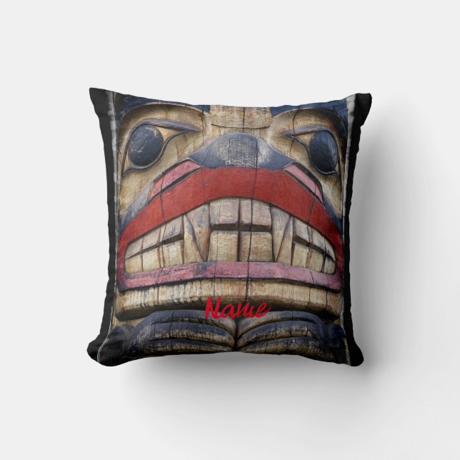 Totem Pole Face Thunder_Cove Kissen (Vorderseite)
