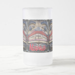 Totem Pole Face Thunder_Cove Mattglas Bierglas