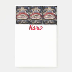 Totem Pole Face Thunder_Cove Post-it Klebezettel