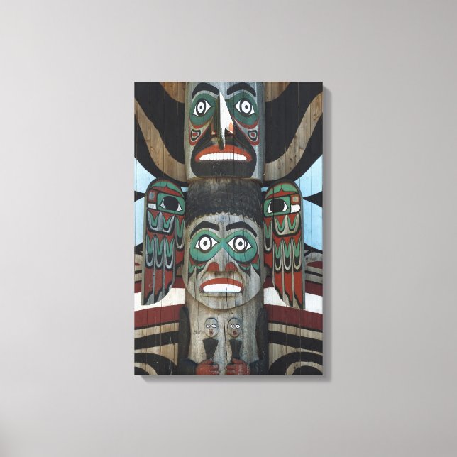 Totem Pole gepackte Leinwand (Vorderseite)