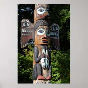Totem Pole Nah hoch, Alaska Poster