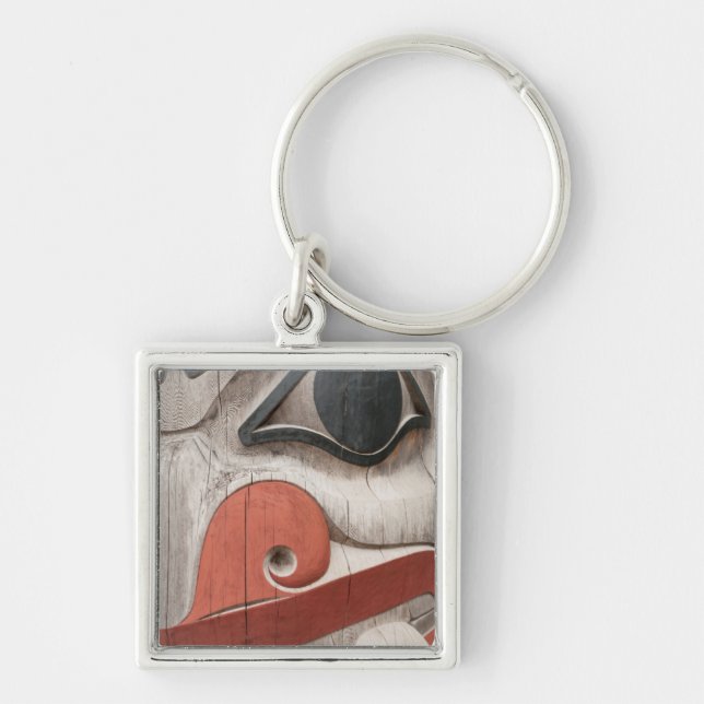 Totem-Stöcke im Haida-Kulturzentrum-Museum Schlüsselanhänger (Vorne)