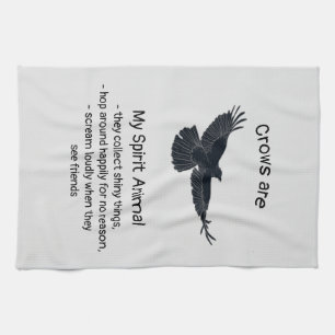 Totem von Fuchs Crows Bird Spirit Animal Spaß Geschirrtuch
