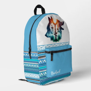 Totem-Wildlife-Stammes-Rucksack Bedruckter Rucksack
