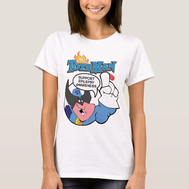 ToteMan-Unterstützung Epilepsie-Bewusstsein T-Shirt (Vorderseite)