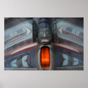 Totempfahl Abstract, Alaska Poster