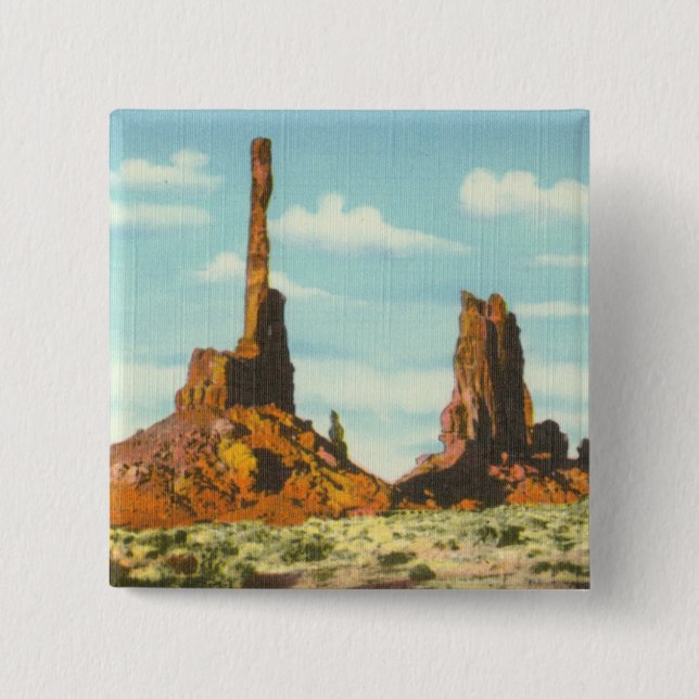 Totempfahl Button (Vorderseite)