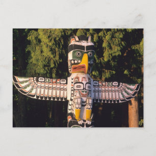 Totempfahl in Vancouver, Kanada. Postkarte