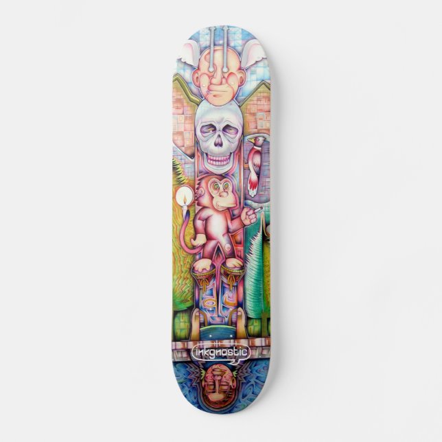 Totempfahl-Skateboard Skateboard (Vorderseite)