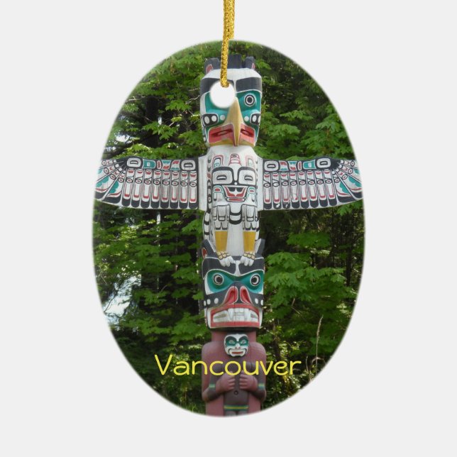 Totempfahl - Stanley-Park, Vancouver Keramikornament (Vorne)