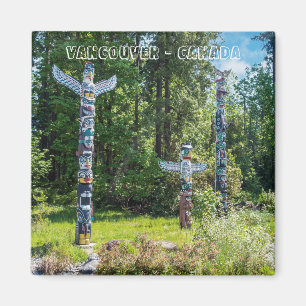 Totems im Stanley Park, Vancouver Kanada Magnet