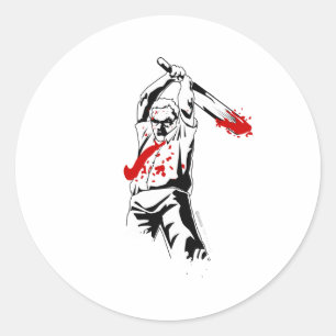Töten Sie die Zombies - totes Runder Aufkleber
