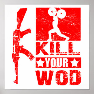 Töten Sie Ihr WOD - AK47 "Elite Fitness"-Poster Poster