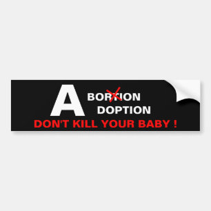 TÖTEN SIE NICHT IHR BABY! AUTOAUFKLEBER