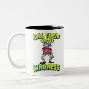Töten Sie sie mit freundlichem Gehirn Zombie Zweifarbige Tasse