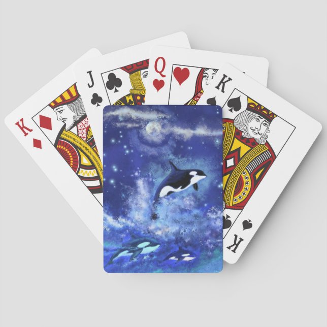Töten von Walen auf Vollmond Spielkarten (Rückseite)