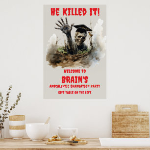 Totenbesessene(r) Du hast es getötet Zombie-Abschl Poster