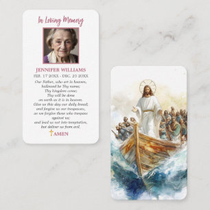 Totenbett Jesus Gebetskarte Religiöser Jesus auf B Visitenkarte