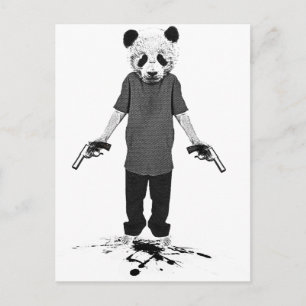 Tötender Panda Postkarte