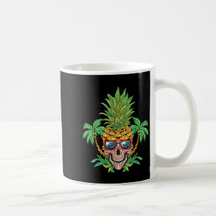 Totenkopf Ananas Aloha Strände Hawaiianische Blume Kaffeetasse
