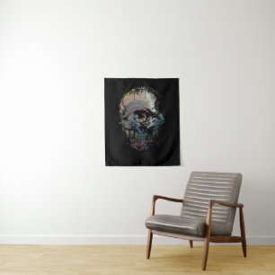 TOTENKOPF AUGE SKELETT HALLOWEEN GESCHENK WANDTEPPICH