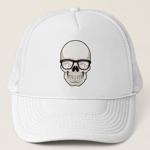 Totenkopf beim Poker mit Sonnenbrille Truckerkappe