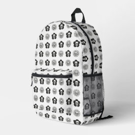 Totenkopf Blumen Bedruckter Rucksack