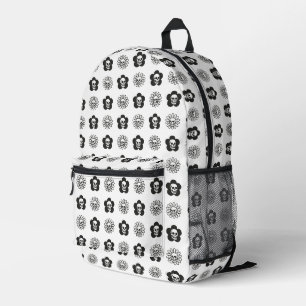 Totenkopf Blumen Bedruckter Rucksack