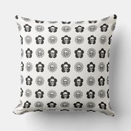 Totenkopf Blumen Kissen