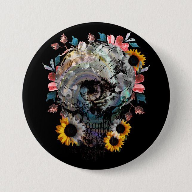 TOTENKOPF BLUMENFLORA BUTTON (Vorderseite)