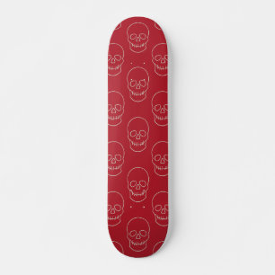 Totenkopf - Blutrot und Knochenweiß Skateboard