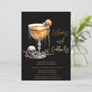Totenkopf Cocktail Kostüme & Cocktail Halloween Einladung